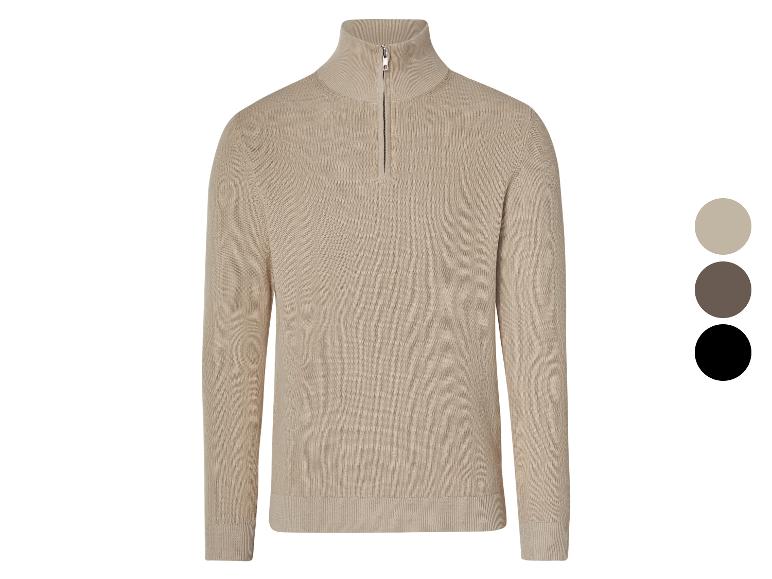 Halbzipper-Pullover in drei Farben.
