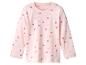 Rosa Kinder-Langarmshirt mit Herz- und Punktmuster.