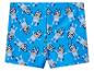 Blaue Kinder-Badeshorts mit Cartoon-Hundemuster.