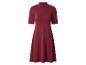 Rotes kurzärmeliges Kleid mit Stehkragen