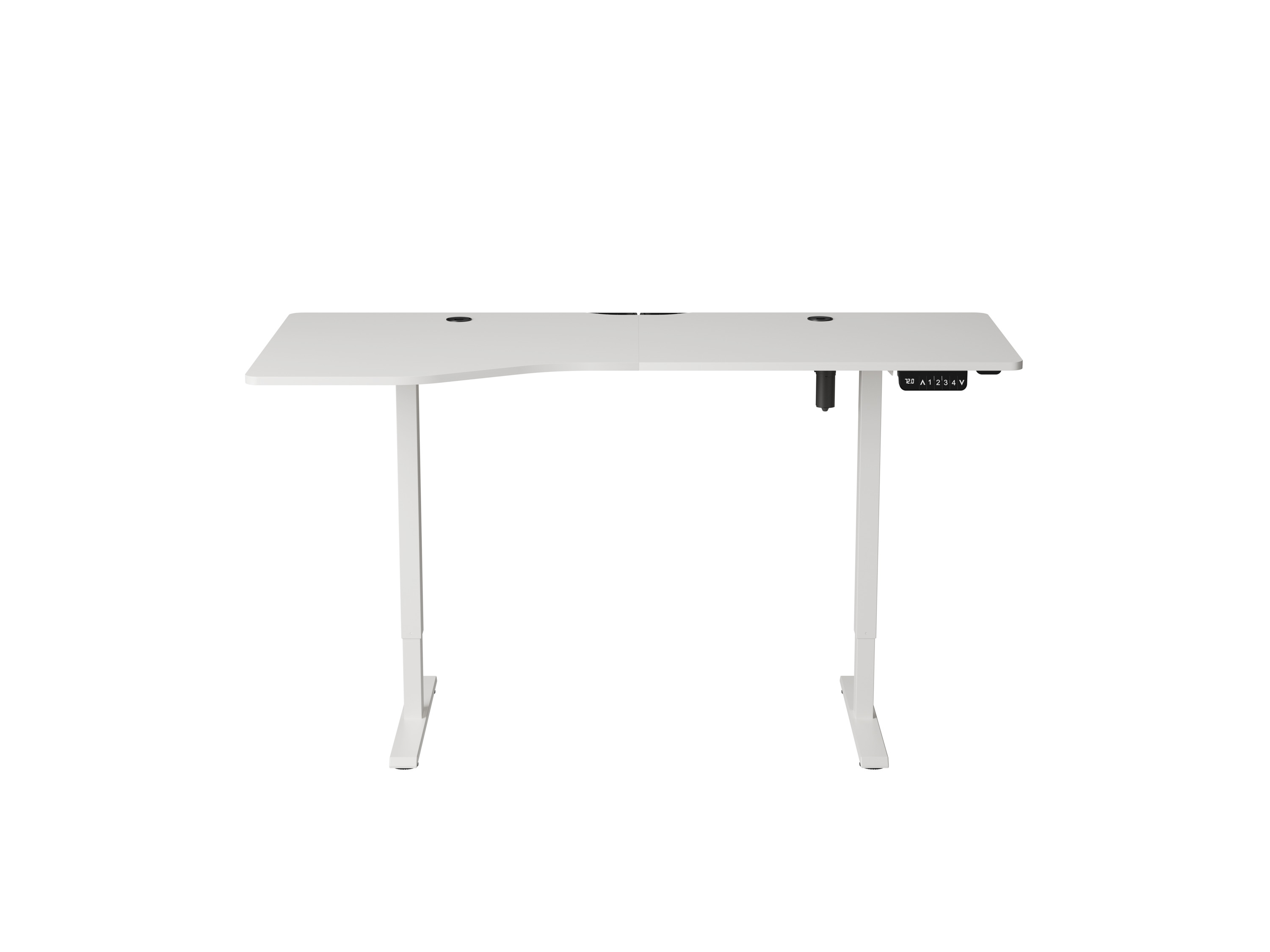 JUSKYS Schreibtisch Office Stand (160 x 75 cm, mit ablage, Weiß)