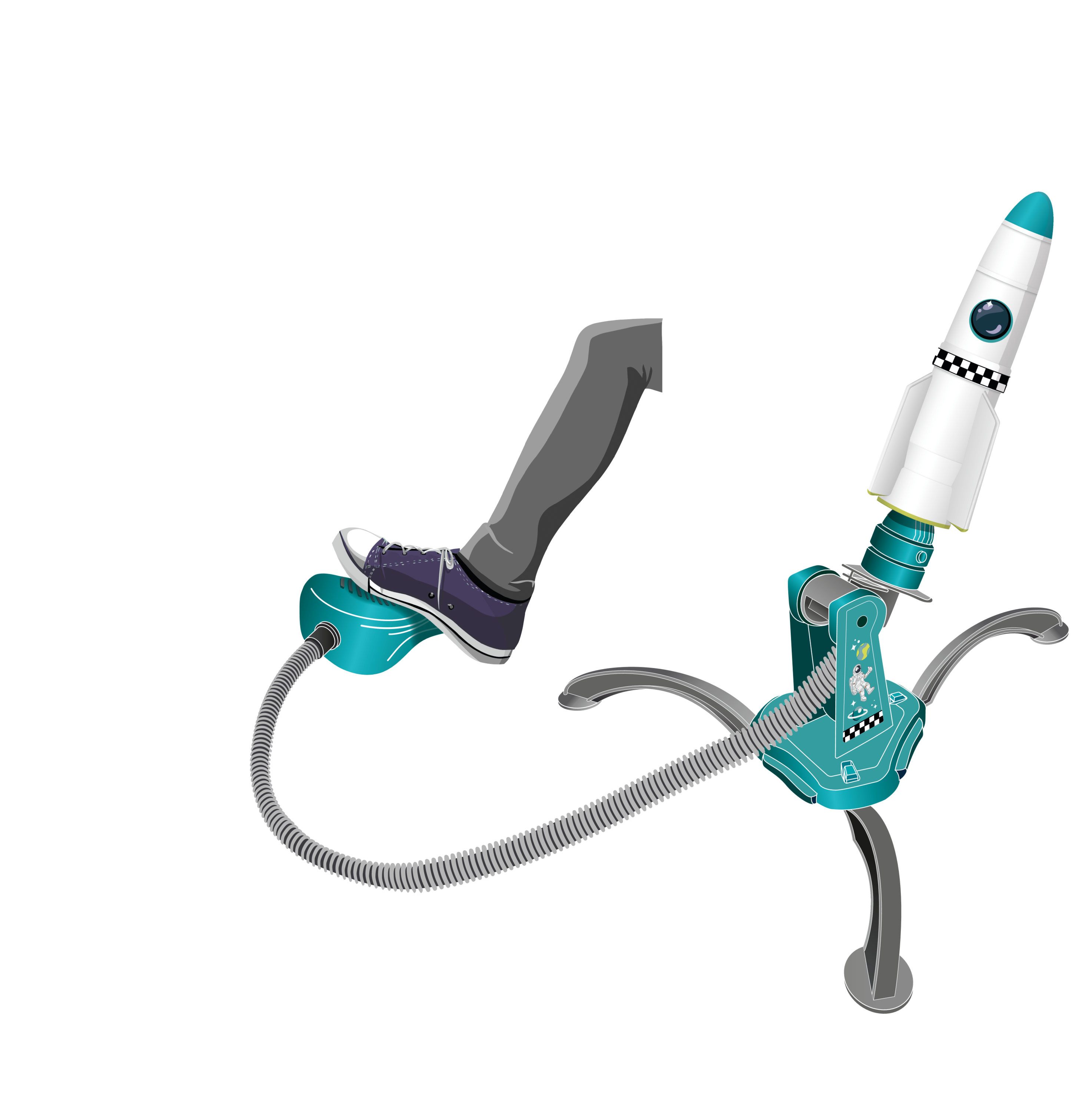 Thumbnail - Playtive Druckluftrakete, mit aerodynamischer Rakete, 12-tlg.