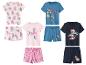 Kinder-Pyjama-Sets mit verschiedenen Cartoon-Hundemotiven und Mustern.