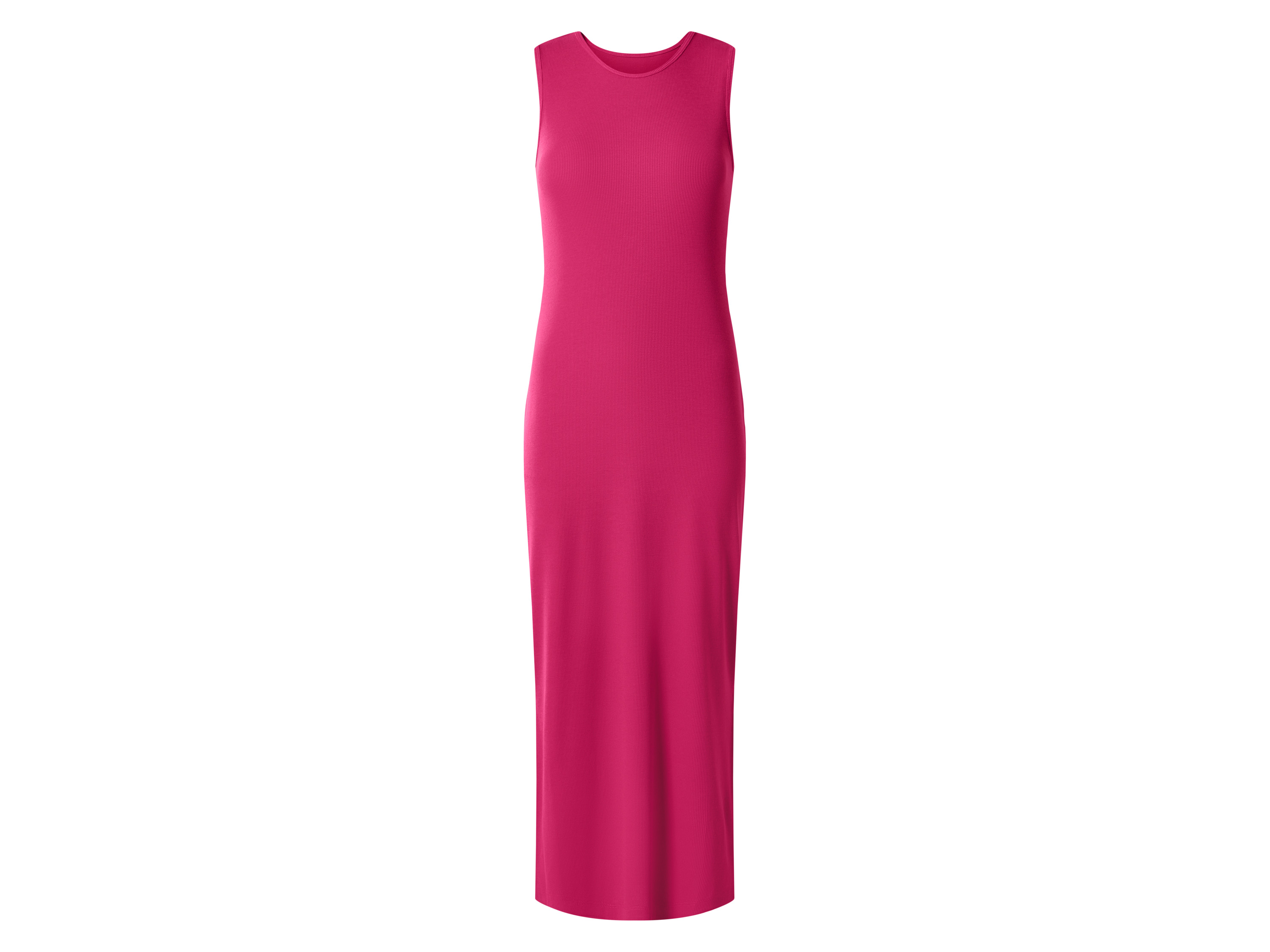 ESMARA® Damen geripptes Midi-Kleid (Pink, XS (32/34))