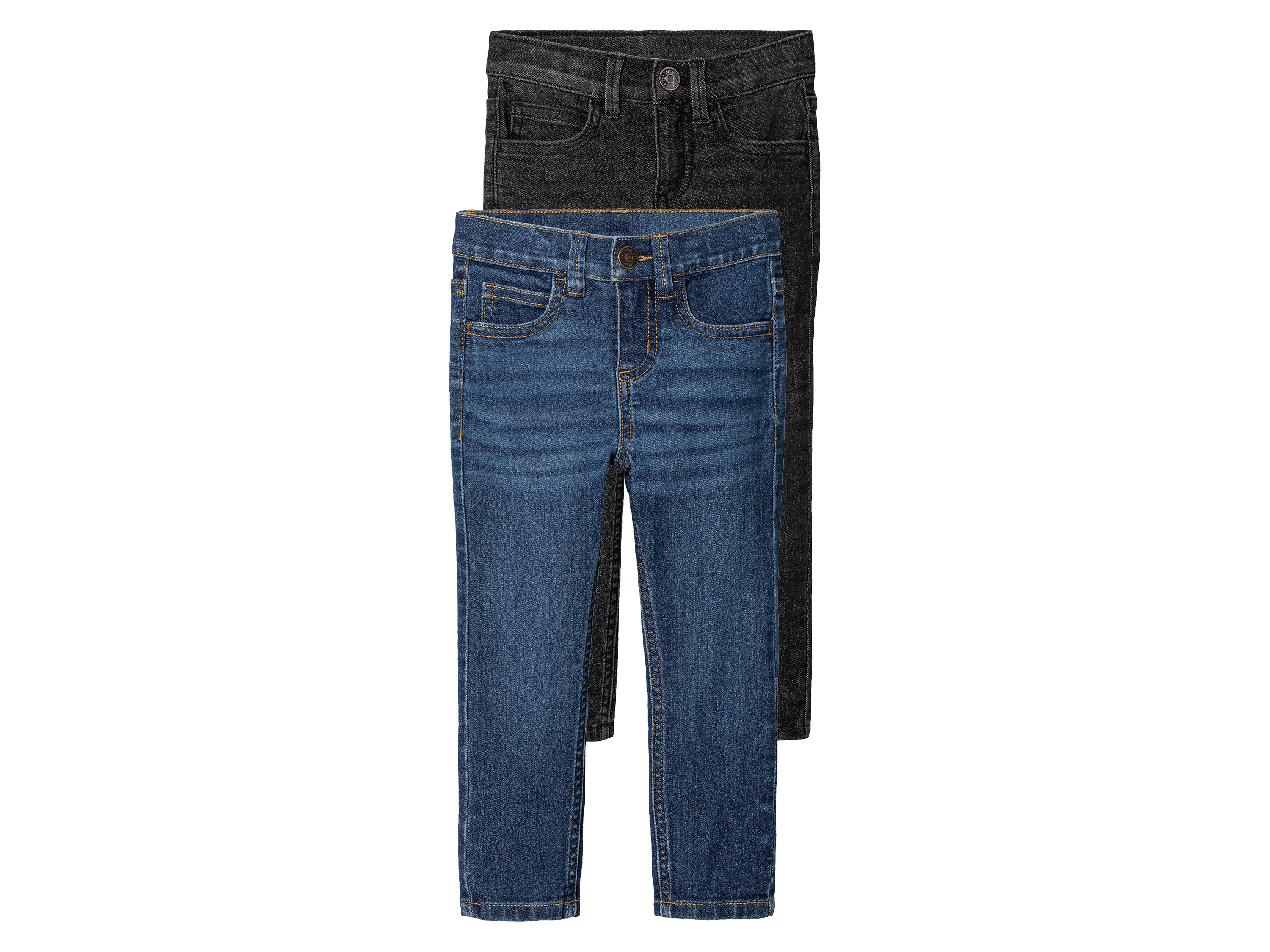 lupilu® Kleinkinder Jeans Slim 2er Set (Schwarz/blau, 98) | 04334036024676