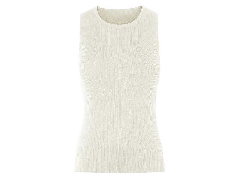 Elegantes cremefarbenes Ripp-Top.