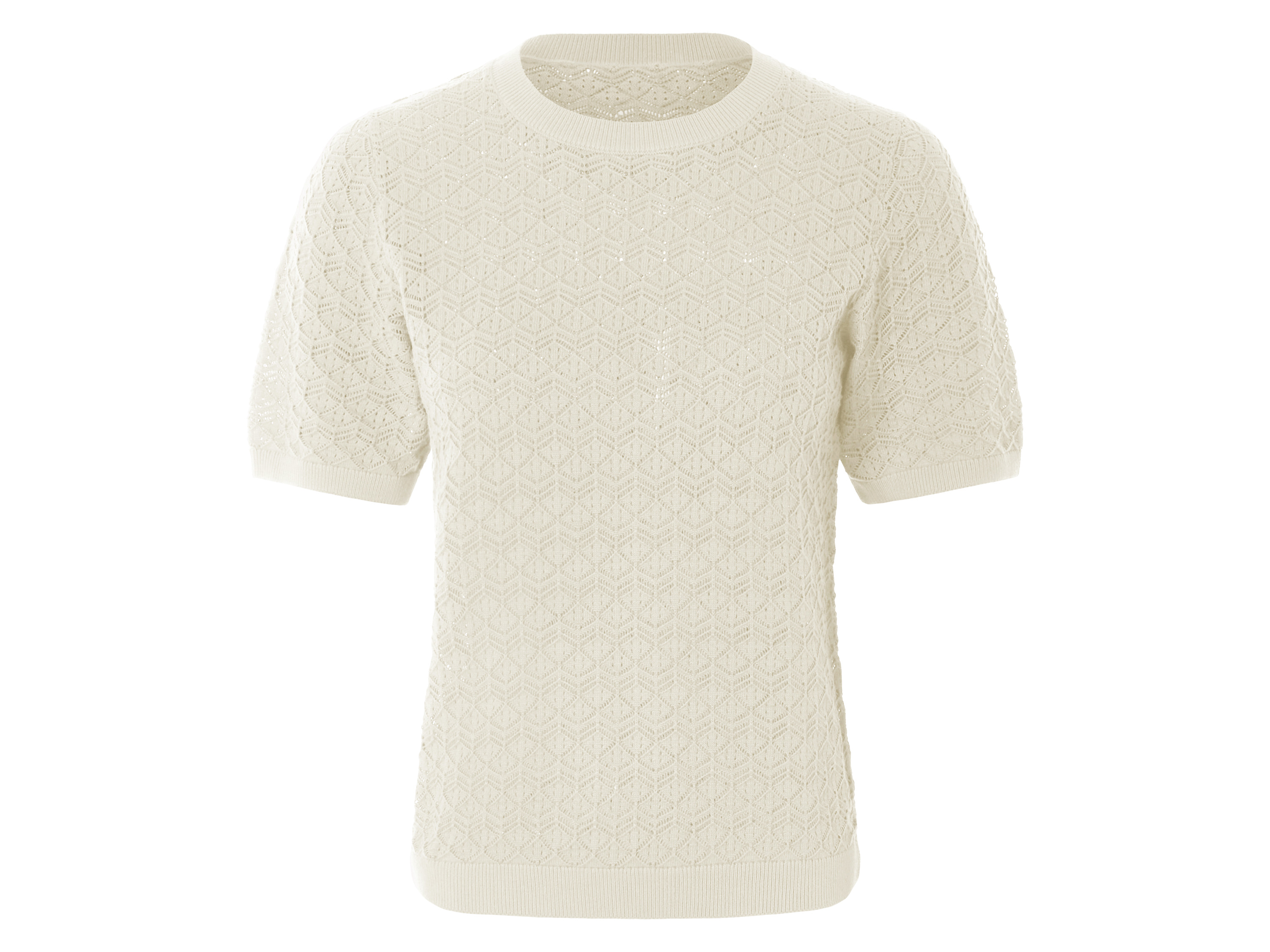 ESMARA® Damen Ajour-Pullover (Weiß, XS(32/34))