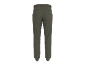 Rückansicht einer langen Herrenhose in dunklem Olivgrün.