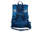 Blauer Kinderrucksack mit abstraktem Muster.