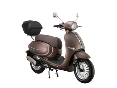 Alpha Motors Motorroller Cappucino 125 ccm 85 km/h EURO 5+ mattbraun inkl. Topcase