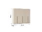 Beiger sechsfacher Kleiderschrank mit schwarzen Griffen, 210x271x54 cm.