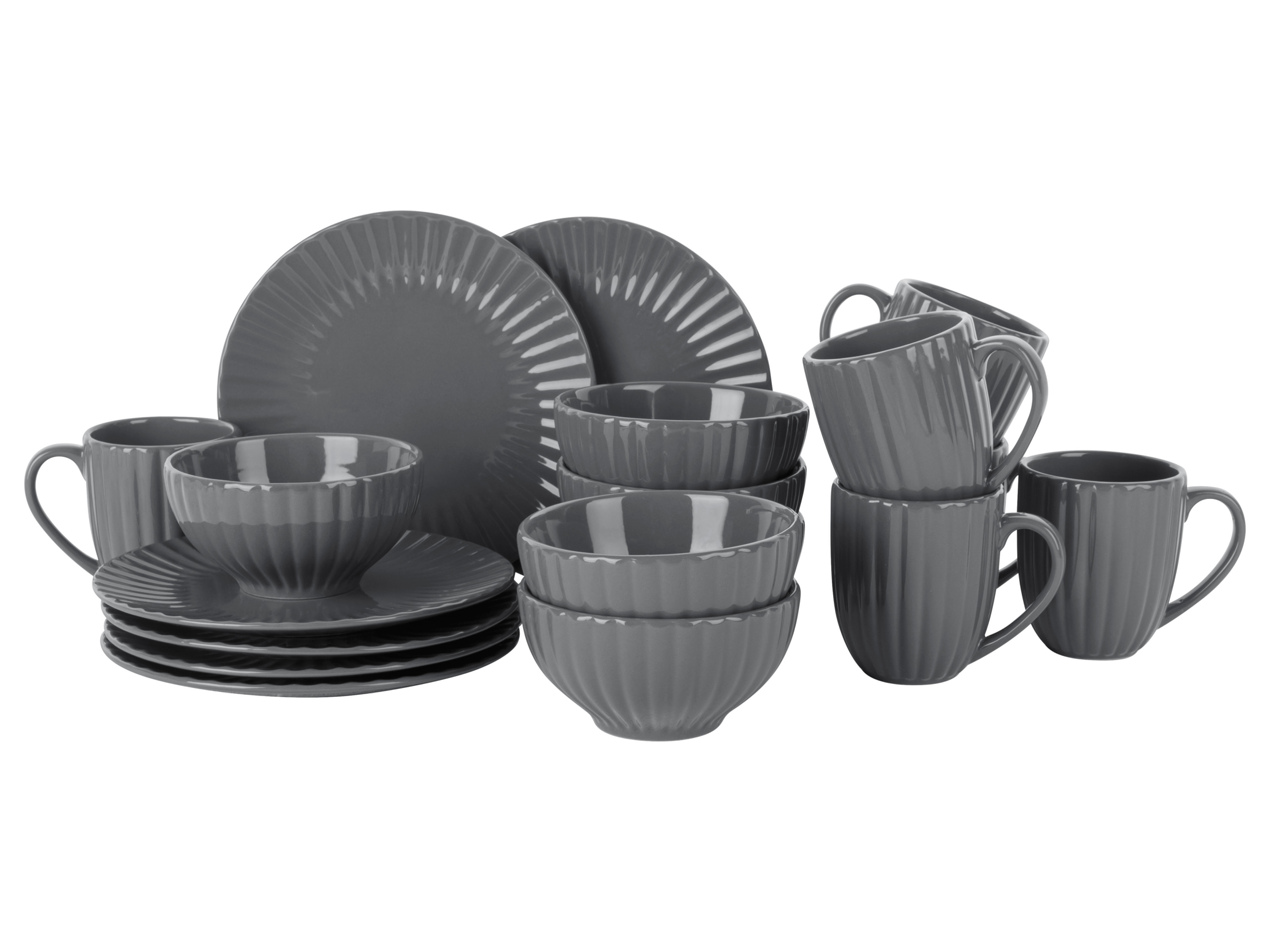 LIVARNO home Kombiservice 18 tlg. Set (Grau) | 04052916214244