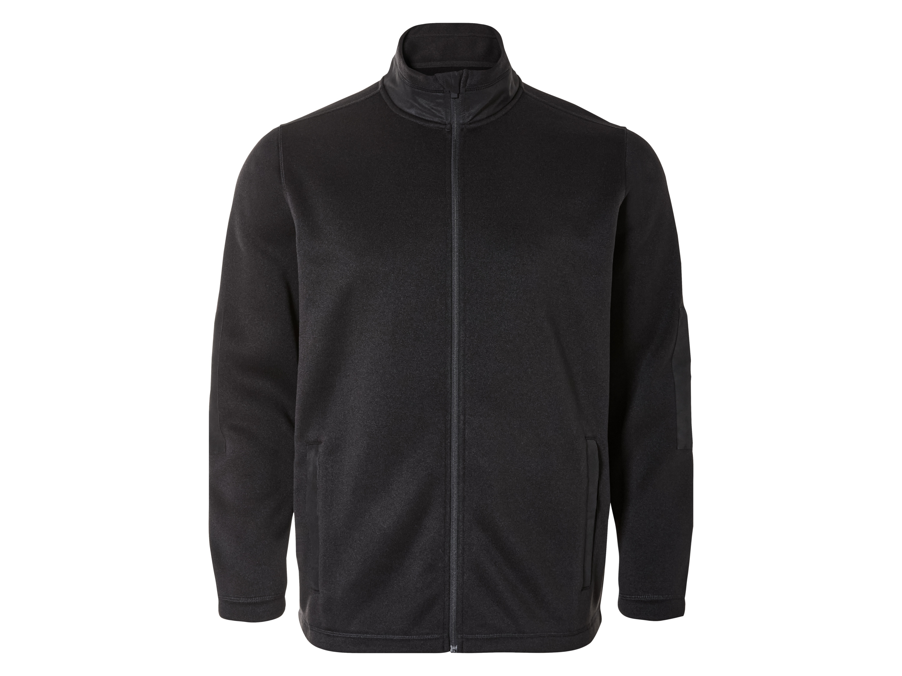 LIVERGY® Herren Jacke Strickfleece (Schwarz, 3XL(64/66))““ | schwarz Muster: – Detail: braun, grün