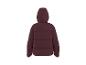 Burgunderrote Pufferjacke mit Kapuze, Rückansicht