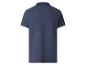 Herren-Poloshirt in Marineblau, Rückansicht.