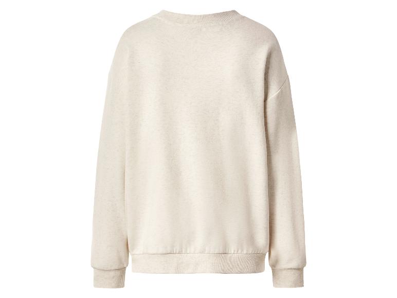 Beiges Langarm-Sweatshirt, Rückansicht.