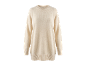 Langer Damen-Feinstrickpullover in Creme