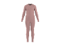 Rosa langärmliges Thermoshirt und passende Leggings für Damen
