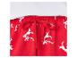 Rote Pyjamahose mit weißem Rentier-Print und rotem Kordelzug