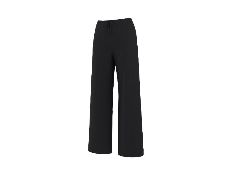 Schwarze weite Hose mit Kordelzug in der Taille