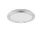 Runde Deckenleuchte mit silbernem Rand und weißem Diffusor