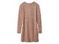 Weiches, rosabraunes Strickkleid mit langen Ärmeln