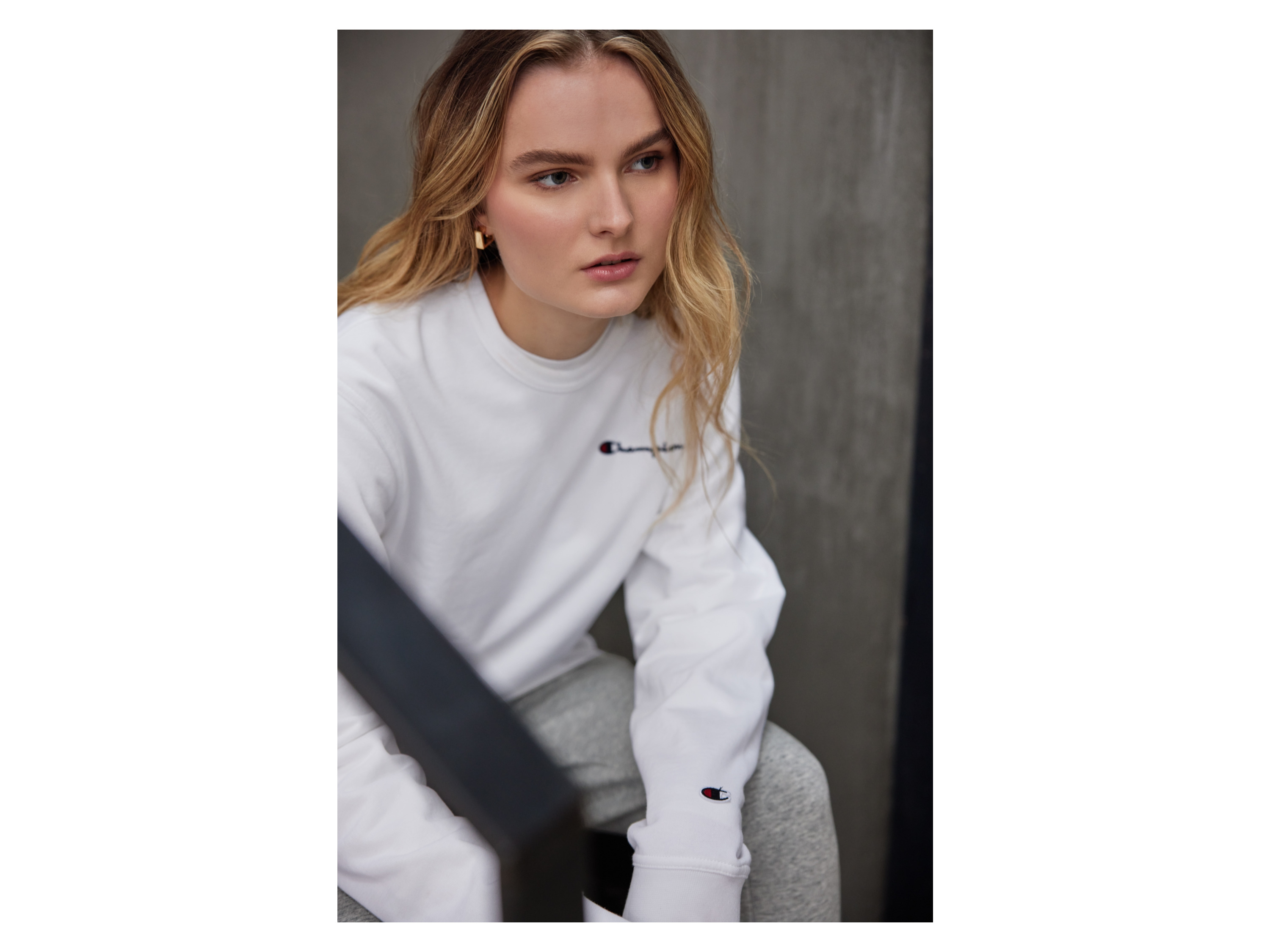 Thumbnail - Champion Damen Sweatshirt (Weiß, M)