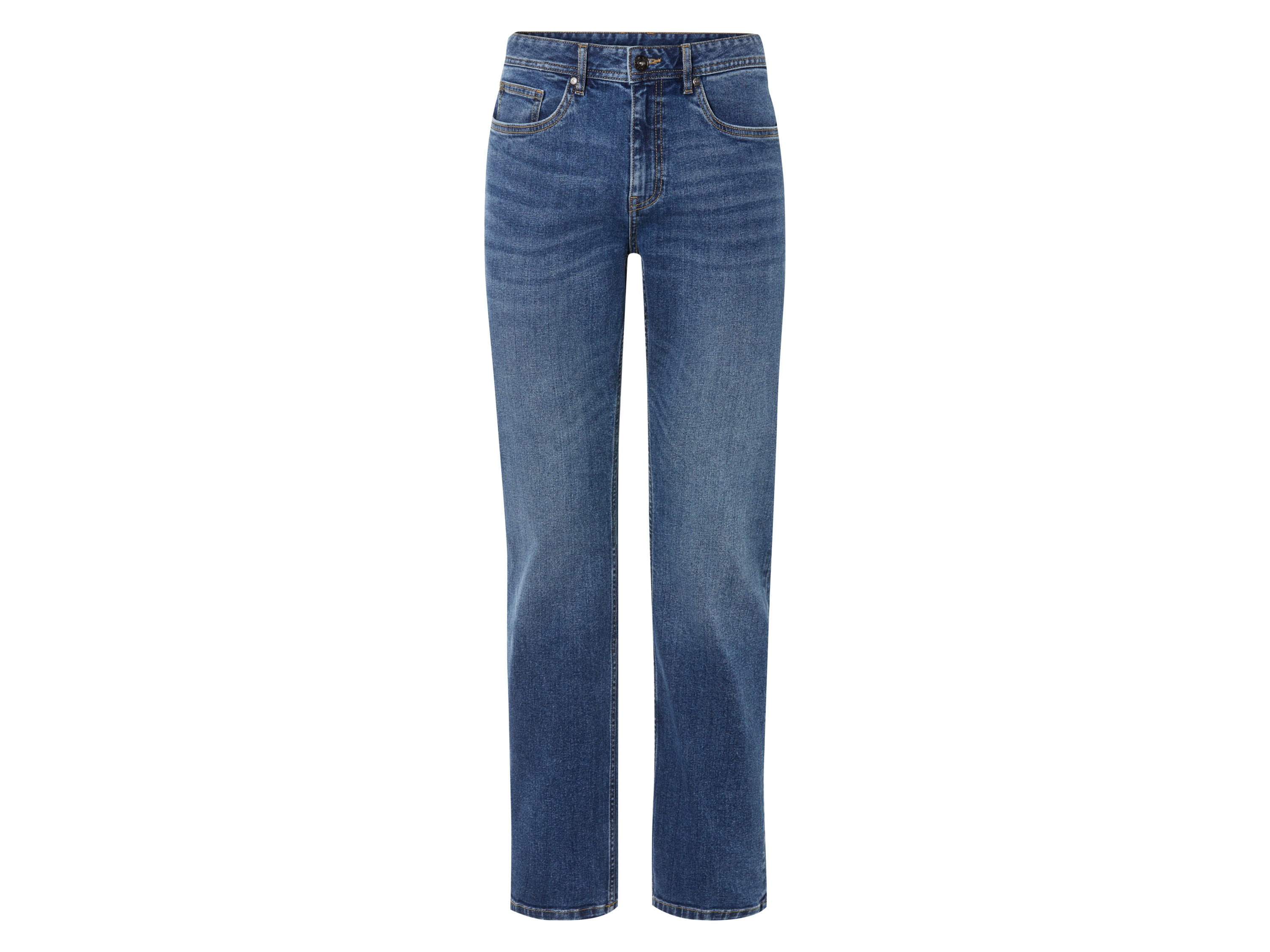 LIVERGY® Herren Jeans straight fit (hellblau, 54 (38/34))““ | hoher Baumwollanteil Passform: Straight Fit Schnitt: gerade geschnitten Leibhöhe: normale Leibhöhe Länge: 30 – 34 inch Material: Baumwolle, 1 % Elasthan Lycra® Pflegehinweis: waschen bei max. 40 °C nicht bleichen schonende Trocknung im Wäschetrockner bei max. 60 °C bügeln bis 150 °C Stufe 2. Dampfbügeleisen kann verwendet werden nicht trockenreinigen Größe: 46 30/30 – 54 38/34 Meine Lidl-Größe – so einfach gehts Deine Größe findest du in der Lidl-Größentabelle . Oeko-Tex® Made IN Green Labelnummer: M27Melg46 Aitex Das unabhängige Label Oeko-Tex® Made IN Green ermöglicht ein über die Lieferkette nachverfolgbares Produktlabel für alle Arten von Textilien. Es gibt dir die Gewissheit, dass das Textilprodukt unter folgenden Aspekten produziert wurde: Produkt- und Verbrauchersicherheit durch Prüfung auf Schadstoffe Umweltverantwortung bei Prozessen und Beschaffung durch Optimierung des Chemikalienmanagements und der Abwasserqualität Soziale Verantwortung durch faire Löhne