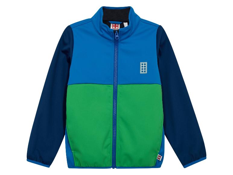 Blau-grüne Kinder-Fleecejacke mit Reißverschluss und dekorativen Punkten