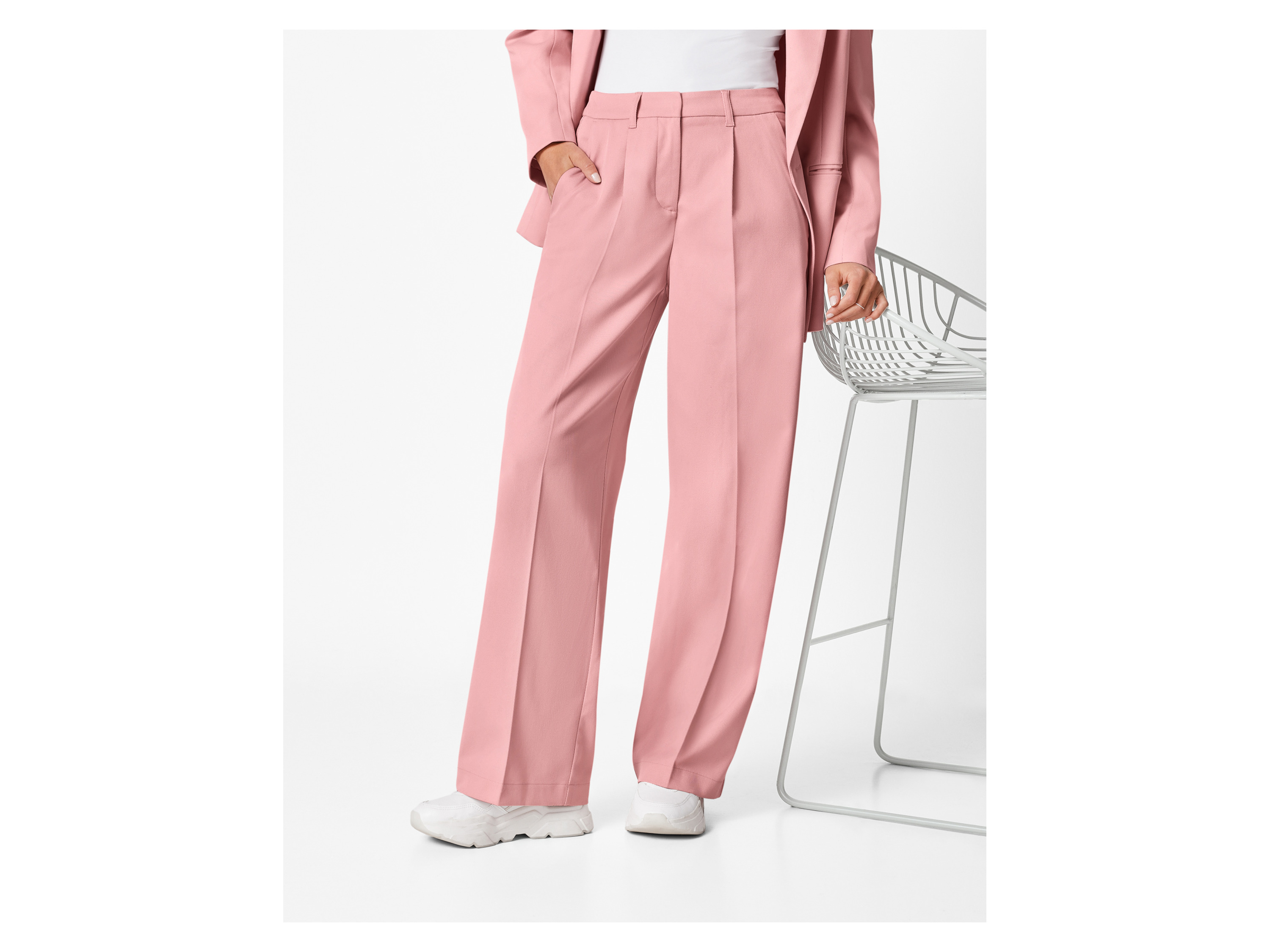 ESMARA® Damen Wide-Leg-Hose (Pink, 34) – Bild 2 von 3
