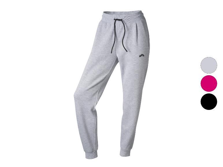 Graue Jogginghose mit schwarzem Kordelzug und Logo, auch in Fuchsia und Schwarz erhältlich.