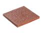 Quadratische rotbraune Terrassenplatte mit strukturierter Oberfläche.
