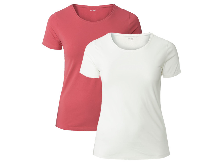 Gehe zu Vollbildansicht: esmara Damen T-Shirts, 2 Stück, mit hohem Baumwollanteil - Bild 2