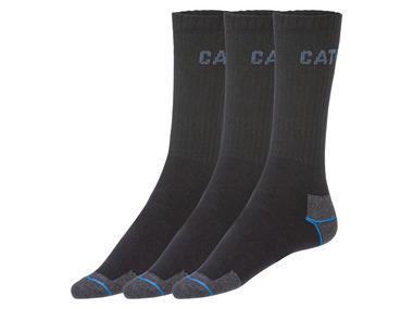Caterpillar - Herren Arbeitssocken, 3 Paar, mit Baumwolle (schwarz, 39-42)