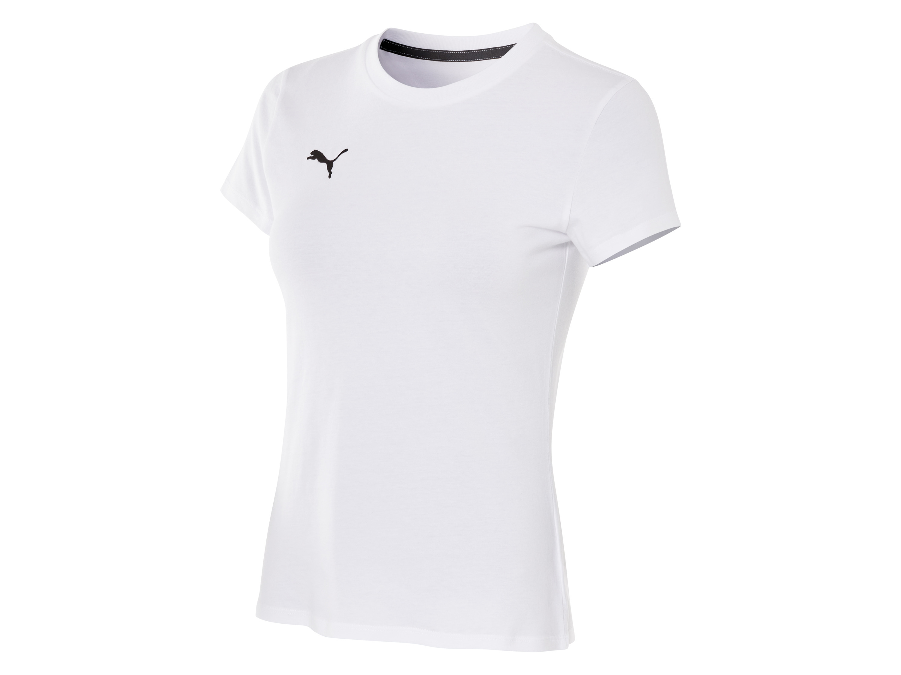 Puma Damen T-Shirt (Weiß, S)““ | aus atmungsaktiven Jerseystoff im trendigem Design Funktion: – Schnitt: Regular Fit für bequeme Passform Ausschnitt: Rundhalsschnitt Material: Baumwolle 75 % Baumwolle, 25 % Polyester Rippbündchen Pflegehinweis: – Größe: XS – XL““