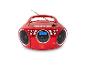 Roter Karcher tragbarer CD-Player mit Radio und Digitalanzeige