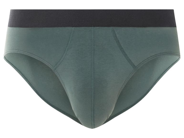 Einfarbige, dunkelgrüne Slips.