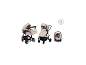 Beiges 3-in-1 Kinderwagen-Set mit Babywanne, Sportsitz und Autositz.