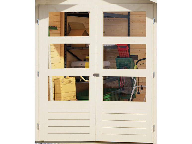 Gehe zu Vollbildansicht: Karibu Gartenhaus »Trundholm 1«, mit verglaster Doppeltür, inklusive Schleppdach - Bild 21