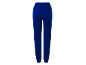 Blaue Damenhose mit elastischem Bund und Bündchen an den Knöcheln.