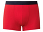 Rote Unterhose mit dunkelblauem Bund.