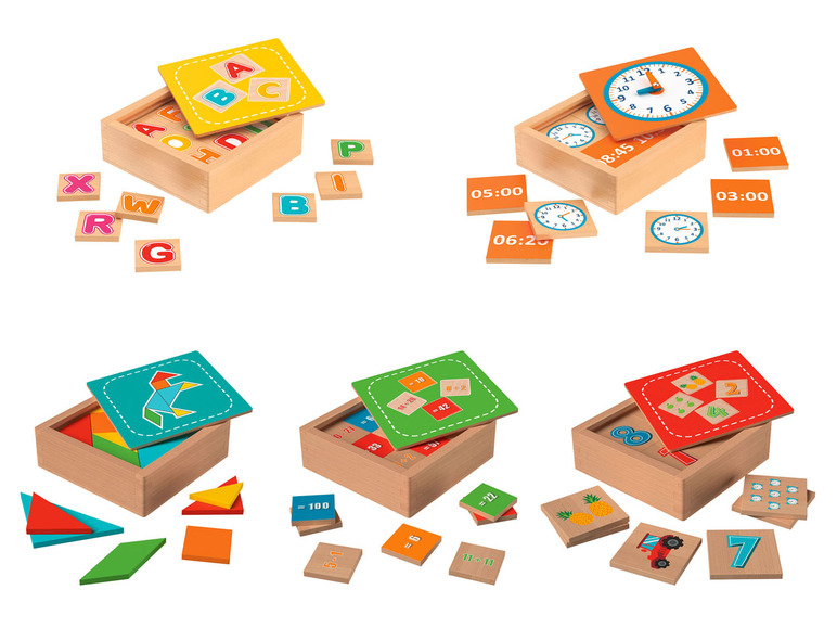 Gehe zu Vollbildansicht: Playtive Lernboxen, aus Echtholz - Bild 1