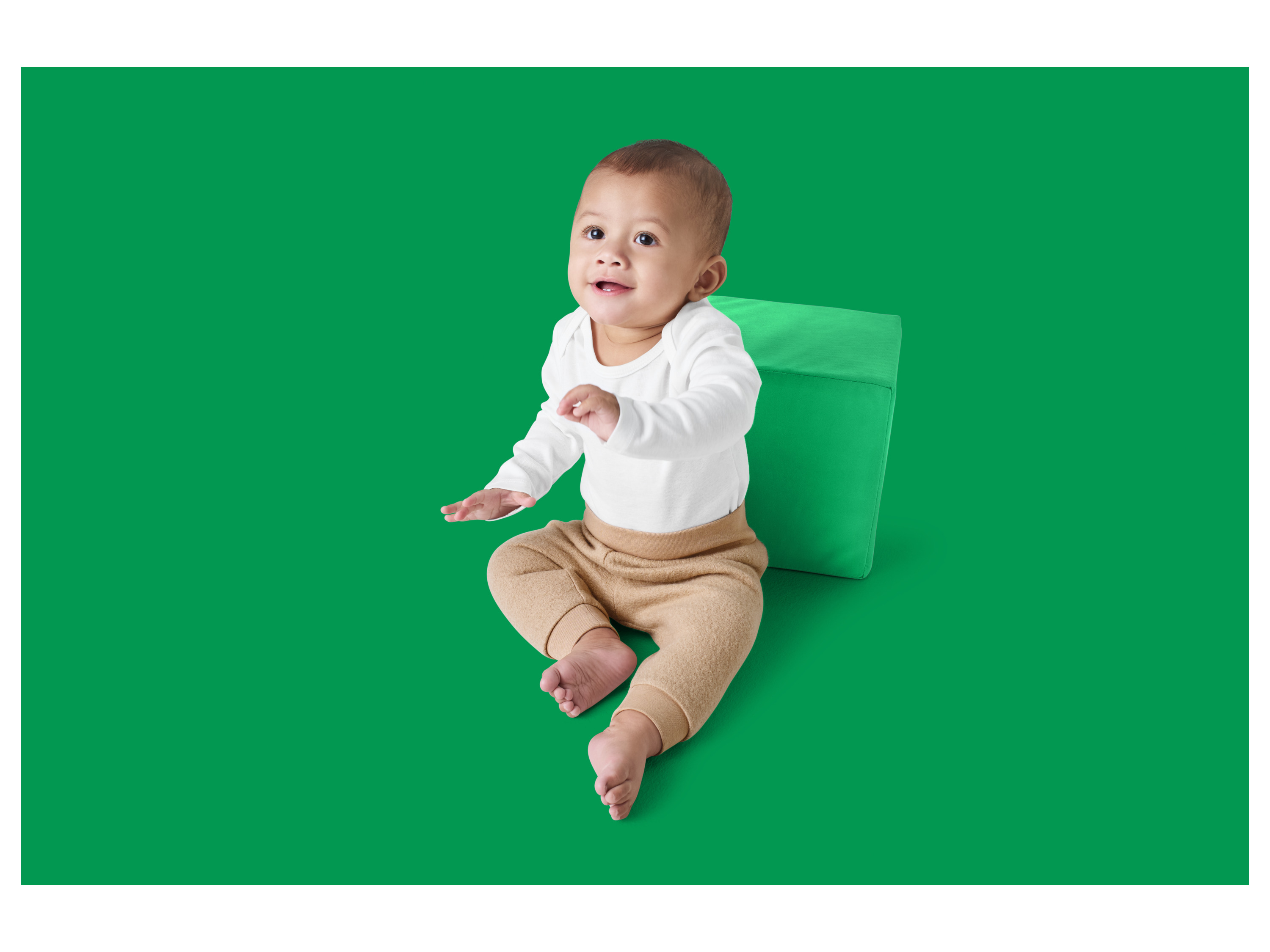 LUPILU® Premium Baby Wollwalk-Hose (Beige, 86/92) – Bild 2 von 4