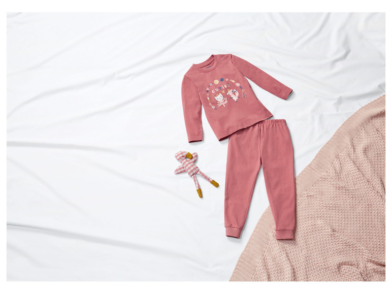Gehe zu Vollbildansicht: lupilu Kleinkinder Mädchen Pyjama mit Print - Bild 15
