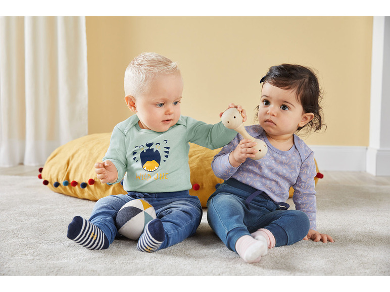 Gehe zu Vollbildansicht: LUPILU® Baby Jungen Bodies, langarm, 5 Stück, aus reiner Bio-Baumwolle - Bild 26