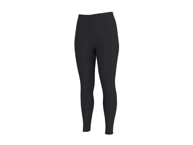Schwarze Leggings auf weißem Hintergrund.