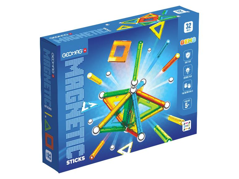 Set aus 32 magnetischen Baustäben und Paneelen, für Kinder ab 5 Jahren.