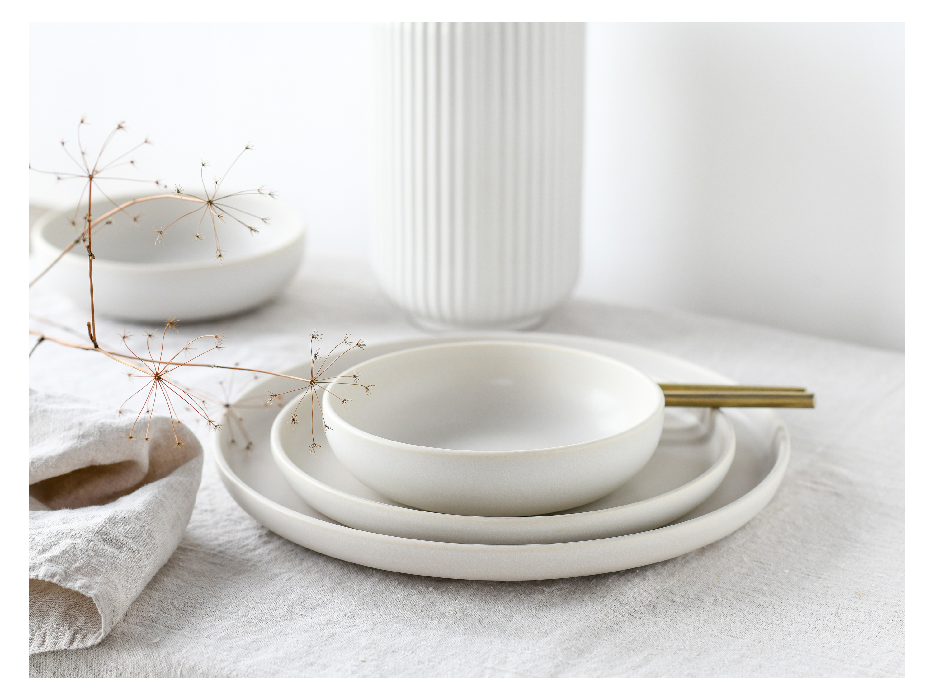 Thumbnail - Creatable Geschirrset »Uno offwhite« (12-teiliges Teller Set)