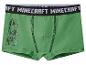 Grüne Kinder-Minecraft-Boxershorts mit Creeper-Muster und „READY, SET, CRAFT“-Text.