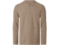Beiges Herren-Langarm-Henley-Shirt aus Waffelstrick